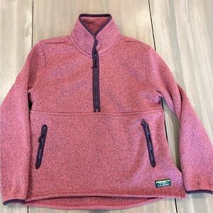 L.L. Bean Maroon Fleece Pullover